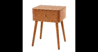 CALICOSY - Nachtkastje met 1 lade en fronten met afgeronde randen, L42 cm - KARL