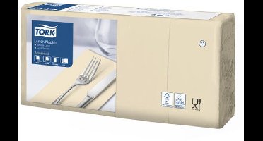 Tork 477884 soft lunchservet advanced zand 33x33 cm 3-laags 1500 stuks (477884)