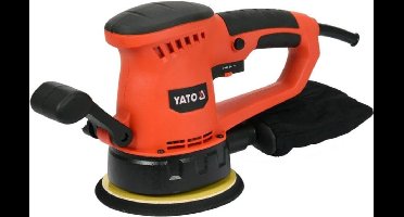 YATO Professionele Excentrische Schuurmachine – 450W – Ø 150 mm – Regelbaar Toerental (4000–13000 tpm) – Met Stofopvangzak & Verstelbare Handgreep – Klittenband Bevestiging
