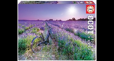 Educa puzzel fiets lavendelveld 1000 stukjes voor volwassenen.