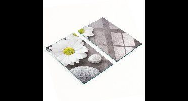 Geharde multifunctionele decoratieve glazen borden Gerbera 2x30x52 cm