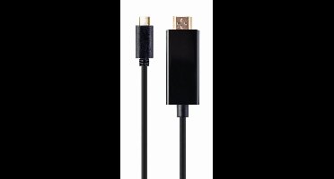 Gembird USB-C naar HDMI Adapter - 4K 30Hz - 2 Meter Kabel - Zwart