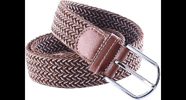 Scoby - Elastische Geweven Riem - Gevlochten Riem - Stretch Belt - Rekbaar - Bruin