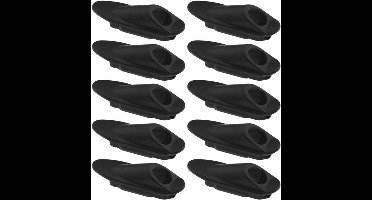 KARZO - 10 stuks fietskabelklemmen voor buisleidingen, vervangende fietskabelklemmen, fietsaccessoires voor remkabels en derailleurkabels, kunststof, zwart