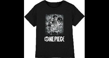 One Piece Poster Tshirt Kinder T-Shirt - Zwart - 9-11 jaar