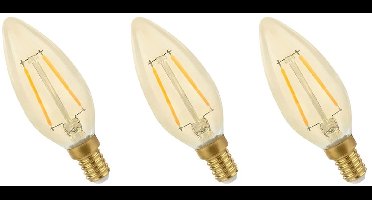 Spectrum LED Lamp E14 2W 230V - 260 Lumen - 2400K Warm wit - Gezellig licht - Energiezuinig - 3 stuks