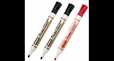 Pentel Whiteboard Markers - 3 Stuks - Zwart
