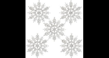 Boraboi® Set van 24 glinsterende sneeuwvlokken voor feestelijke kerstversiering