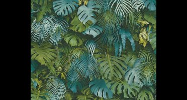 BLADEREN BEHANG | Botanisch - groen blauw - A.S. Création Greenery