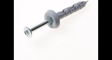 GB Slagschroefnagel met kraagplug elektrolytisch verzinkt + nylon 5 x 50mm 07215 (200 stuks)