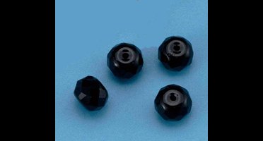 Facet Geslepen Kralen Zwart, 8x10mm, 8 stuks