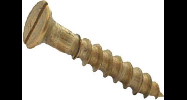 Homefix Houtschroef Messing - Platte Kop - 3,5 x 25 mm - 25 stuks