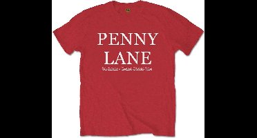 The Beatles Heren Tshirt -XL- Penny Lane Rood