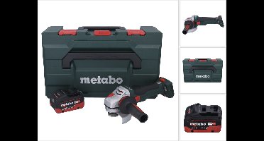 Metabo WB 18 LTX BL 15-125 Quick accu haakse slijper 18 V 125 mm borstelloos + 1x oplaadbare accu 5,5 Ah + metaBOX - zonder lader