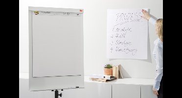 Post-it� Super Sticky zelfklevende Meeting Chart Wit 635 mm x 762 mm