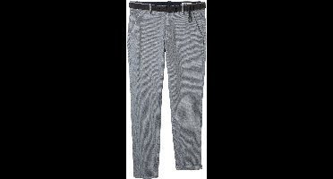Tom Tailor Denim - Chino met rechte pijpen en riem - Maat 36/32 - white navy dobby yarn dye