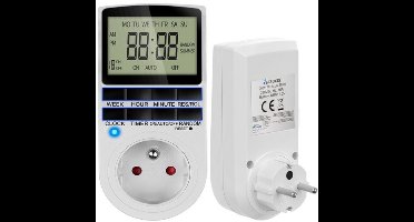 Ruhhy Tijdschakelaar aan/uit schakelaar - 16A - 230V/50Hz - Wit