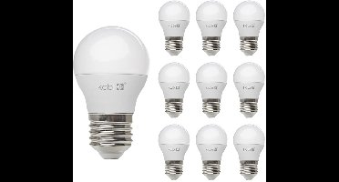 Kobi LED Lamp Mini Bolvorm E27 6W - 470lm - 3000K - 230V - Voor Woonkamer, Plafondlamp of Bedlamp - 10 stuks
