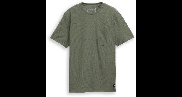 Tom Tailor Denim - T-shirt met borstzak - Maat L - urban olive green
