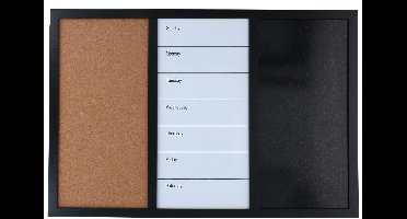 Arti Casa Planbord Weekplanner - Krijtbord - Whiteboard met Weekindeling - Kurkbord - To Do Planner