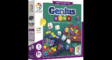SmartGames Genius Gems - Snel & Strategisch Denkspel - Meer dan 10.000 Oplossingen - Puzzelspel Voor 1 tot 2 Spelers - Vanaf 8 Jaar