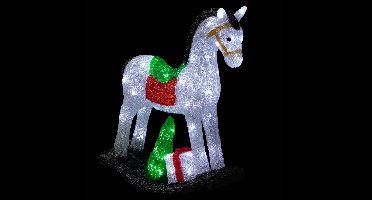 Verlichte paardfiguur voor buiten XMAS