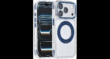 TUNIQ telefoonhoesje voor iPhone 18 Pro - 360 graden standaard - Donkerblauw