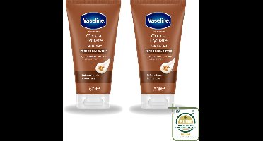2 x Vaseline – Handcrème – Cocoa Butter – 75 ml - Wasstrips - Handcrème - Handverzorging - Droge Handen - Hydratatie - Cacaoboter