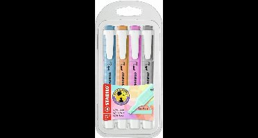 STABILO Swing Cool Pastel Markeerpennen Set - 4 Kleuren