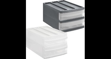 Rotho SYSTEMIX Design Ladekast met 2 Lades 39.5x25.5x20.3 cm Antraciet