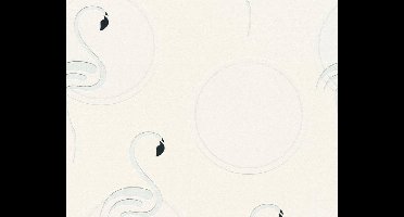 FLAMINGO BEHANGPAPIER | Kinderkamer - metallic zwart wit - A.S. Création Boys & Girls 6