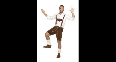 Oktoberfest Premium leder Lederhose uit 100% Premium leder van A kwalteit - Tiroler Kleding Trachten - Camel maat 48