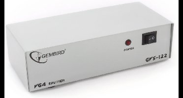 Cablexpert VGA splitter 1 naar 2 - actief met versterker / grijs