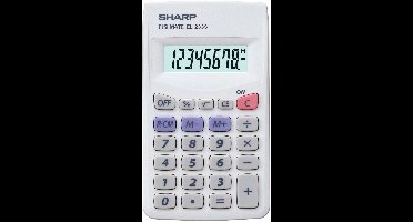 Sharp rekenmachine - grijs - 8 digit - 1x LR44 batterij