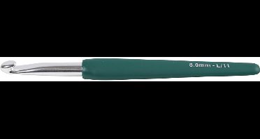 Haaknaalden, afm 8, L: 14,5 cm, afm 8 mm, bruin, 1 stuk