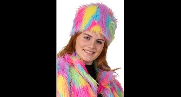 Bontmuts pluche Pastel