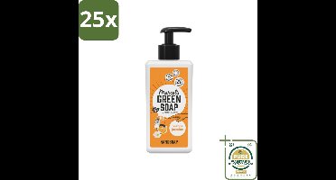 25 x Marcel's Green Soap - Handzeep - Sinaasappel & Jasmijn - Zachte verzorging - 250 ml - Grootverpakking - Handzeep Sinaasappel Jasmijn - Natuurlijke Handzeep - Zachte Handen - Handzeep Met Glycerine - Plantaardige Handzeep