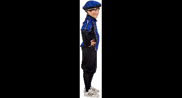 Wilbers & Wilbers - Pietenpakken - Vrolijk Pietje Blauw Pietenpak Kind Kostuum - Blauw - Maat 116 - Sinterklaas - Verkleedkleding