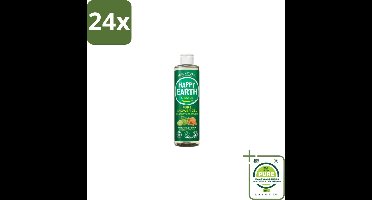 Happy Earth – Douchegel – 100% Natuurlijk Bergamot Cedarwood – 300 ml - Voordeelverpakking - 24 stuks - Douchegel bergamot cederhout - Natuurlijke douchegel