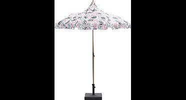 Garden Impressions Aloha – stokparasol Ø200 cm – light teak look – palm forest