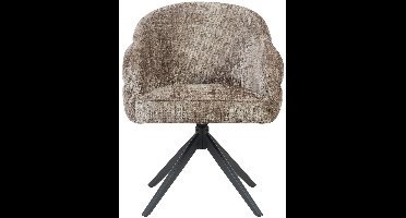 Starfurn Eetkamerstoel Bella - Taupe/Zwart - Draaibaar