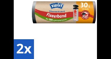 Swirl – Pedaalemmerzakken – XL – 30 L – Fixeerband – 10 zakken - Voordeelverpakking - 2 stuks