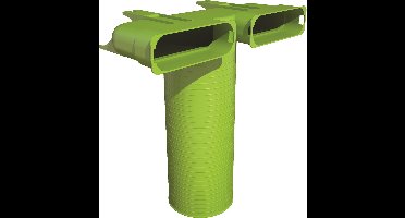 Ubbink Air Excellent AE45sc ventieladapter 90 graden 125mm met 1 afdekkap (0188561)