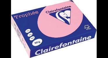 Clairefontaine Trophée gekleurd papier, A4, 80 g, 500 vel, roze 5 stuks