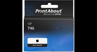 PrintAbout huismerk Inktcartridge 746 (P2V83A) Mat-zwart geschikt voor HP