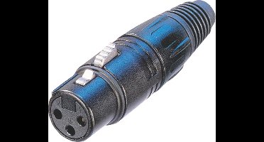 Neutrik NC3FX-B XLR 3-pins (v) connector - verguld / zwart