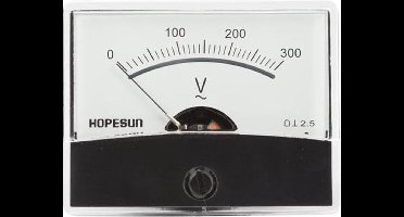 Velleman Analoge voltmeter, inbouwmontage, voor AC-spanningen tot 300 V, met nulregelaar, 60 mm x 47 mm