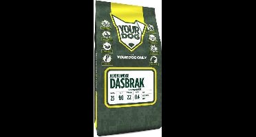 Hondenvoer Yourdog Alpenlandse Dasbrak - Rijk aan Buffel en Kip - 3kg, zonder kunstmatige toevoegingen