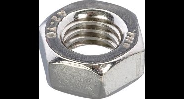 Hoenderdaal M14 moeren zeskant SW-22 RVS A2 100 stuks