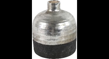 Fles recht m/hals ro Terri L zilver